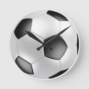 サッカーボール時計 ラウンド壁時計