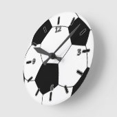 サッカーボール時計(数字付き) ラウンド壁時計 (傾斜)