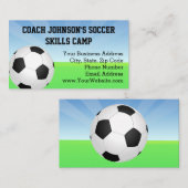サッカーボール晴れの日スポーツコーチ 名刺 (正面/裏面)