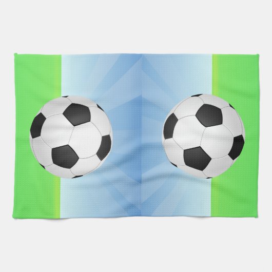 サッカーボール晴れの日 キッチンタオル (横)
