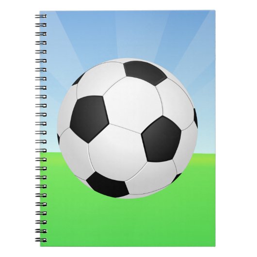 サッカーボール晴れの日 ノートブック (正面)