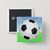 サッカーボール晴れの日 缶バッジ (正面&裏面)