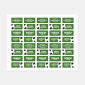 サッカーボール服 ラベル (シート)