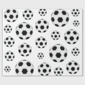 サッカーボール柄の包装紙 ラッピングペーパー (フラット)