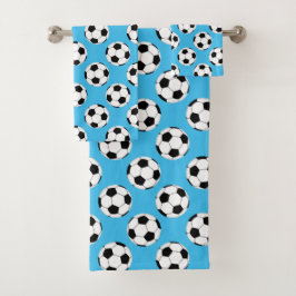 サッカーボール柄 バスタオルセット