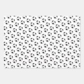 サッカーボール模様クリスマスまたは任意の大事な行事 ラッピングペーパーシート (正面2)