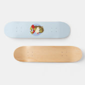 サッカーボール漫画のスケートボードを持っているライオン スケートボード (横)