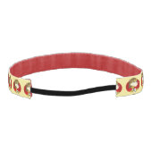 サッカーボール漫画の運動競技のヘッドバを持つライオン アスレチックヘッドバンド (裏面)