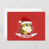 サッカーボール漫画はがきを持つライオン ポストカード (正面/裏面)