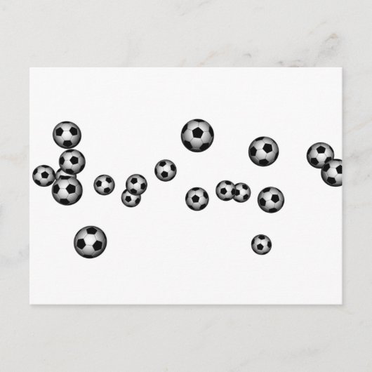 サッカーボール爆発 ポストカード (正面)