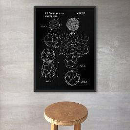サッカーボール特許芸術 ポスター