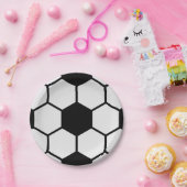 サッカーボール白黒カスタム ペーパープレート (パーティー)