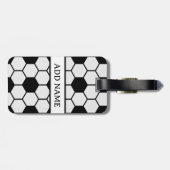 サッカーボール白黒カスタム ラゲッジタグ (裏面横)