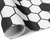 サッカーボール白黒カスタム ラッピングペーパー (ロールコーナー)