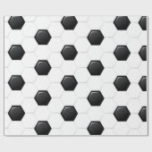 サッカーボール白黒スポーツチームギフト ラッピングペーパー (フラット)