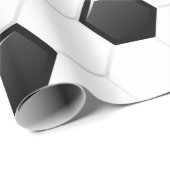 サッカーボール白黒スポーツチームギフト ラッピングペーパー (ロールコーナー)