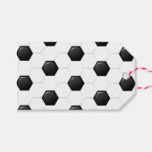 サッカーボール白黒スポーツチーム ギフトタグ (正面(横))