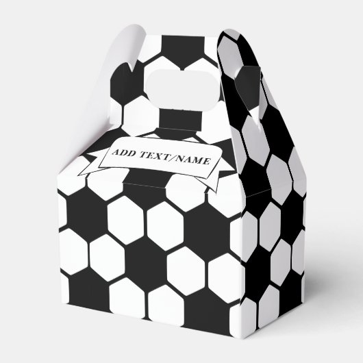 サッカーボール白黒名前をカスタムする フェイバーボックス (裏面サイド)