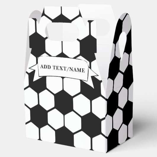 サッカーボール白黒名前をカスタムする フェイバーボックス (オープン)