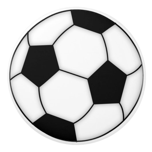 サッカーボール磁器製ノブ セラミックノブ (正面)