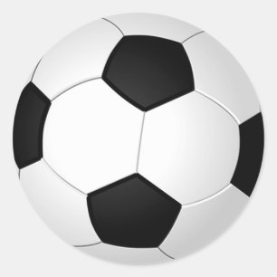 サッカーボール空白のステッカー、手書または追加文字 ラウンドシール