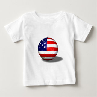 サッカーボール米国 ベビーTシャツ