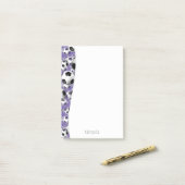 サッカーボール紫の女子サッカー ポストイット (デスク上)