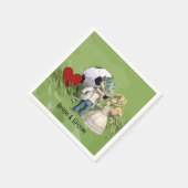 サッカーボール結婚をテーマにした スタンダードカクテルナプキン (角)