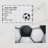 サッカーボール絵を描パッテレン 名刺 (正面/裏面)