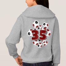 サッカーボール群のジャージー番号マルーン