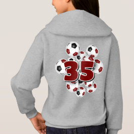 サッカーボール群のジャージー番号マルーン