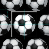 サッカーボール色彩の鮮やかなPattrern ファブリック (タイル)