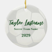 サッカーボール記念セラミックオーナメント セラミックオーナメント (裏面)