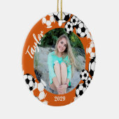 サッカーボール記念セラミックオーナメント セラミックオーナメント (右)