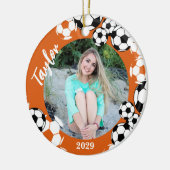 サッカーボール記念セラミックオーナメント セラミックオーナメント (左)