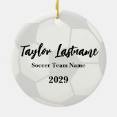 サッカーボール記念セラミックオーナメント セラミックオーナメント (裏面)