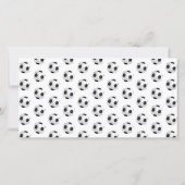 サッカーボール誕生日ありがとうフォトカード サンキューカード (裏面)