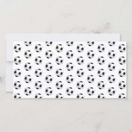 サッカーボール誕生日ありがとうフォトカード サンキューカード (裏面)