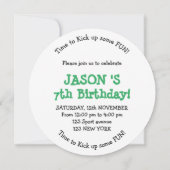 サッカーボール誕生日パーティーの子供の招待 招待状 (裏面)