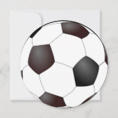 サッカーボール誕生日パーティーの招待 招待状 (裏面)