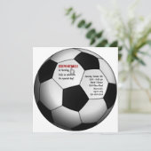 サッカーボール誕生日パーティーへの招待 招待状 (スタンド正面)