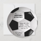 サッカーボール誕生日パーティー 招待状 (正面)