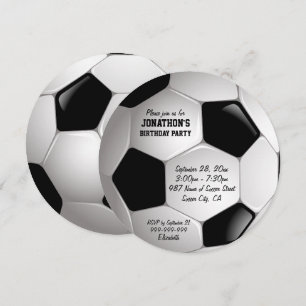 サッカーボール誕生日パーティー 招待状