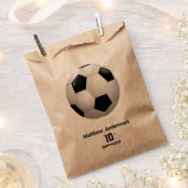 サッカーボール誕生日ファブロット フェイバーバッグ (クリップ留めされた状態)