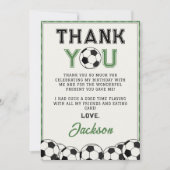サッカーボール誕生日感謝カード サンキューカード (正面)