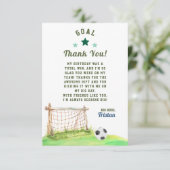 サッカーボール誕生日 サンキューカード (スタンド正面)