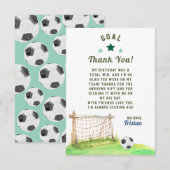 サッカーボール誕生日 サンキューカード (正面/裏面)