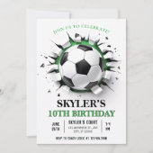 サッカーボール誕生10周年パーティー 招待状 (正面)