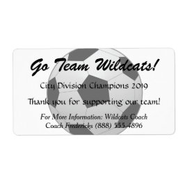 サッカーボール資金調達ボトル ラベル