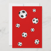 サッカーボール赤スポーツコーチ サンキューカード (裏面)